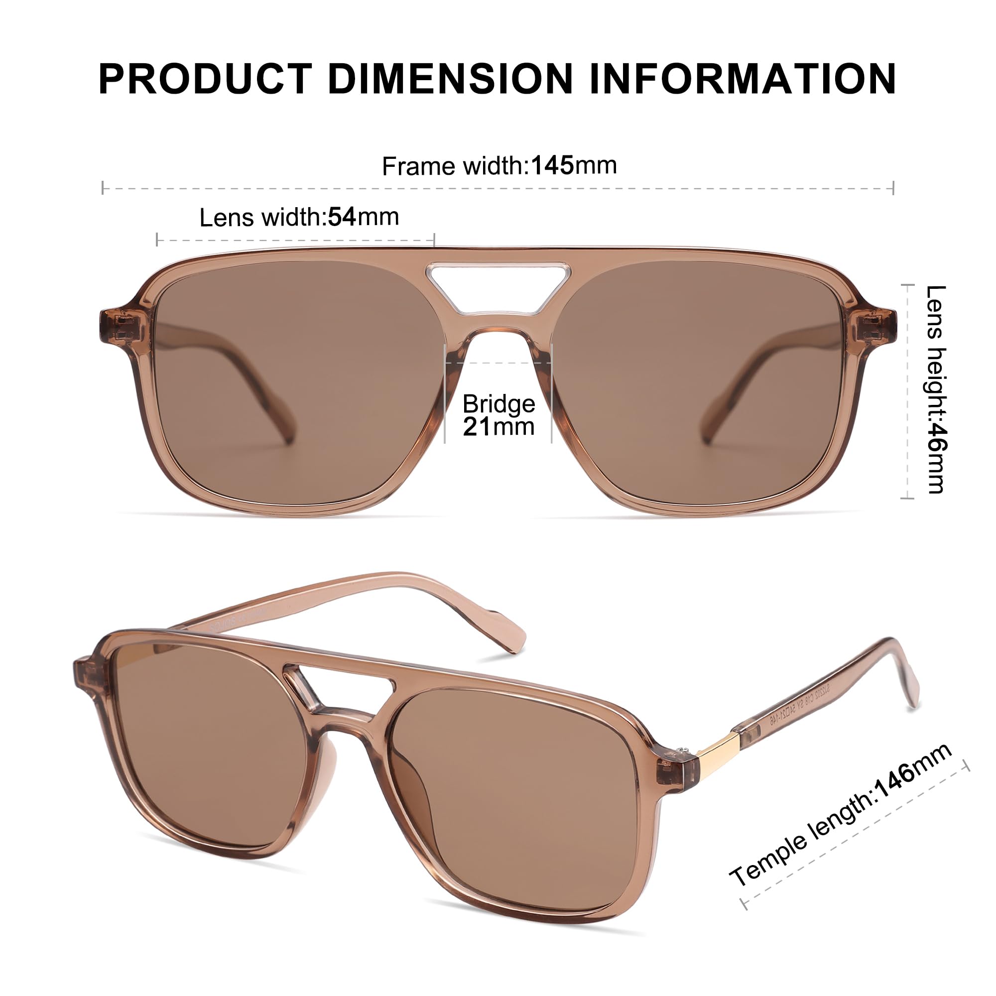 SOJOS Retro Aviator Sunglasses for Women Men,Trendy Rectangle Womens Mens Shades Sun Glasses SJ2202