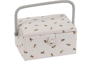 HOBBY GIFT Sewing Box/Basket - Medium Rectangular - Bee - Hobbygift