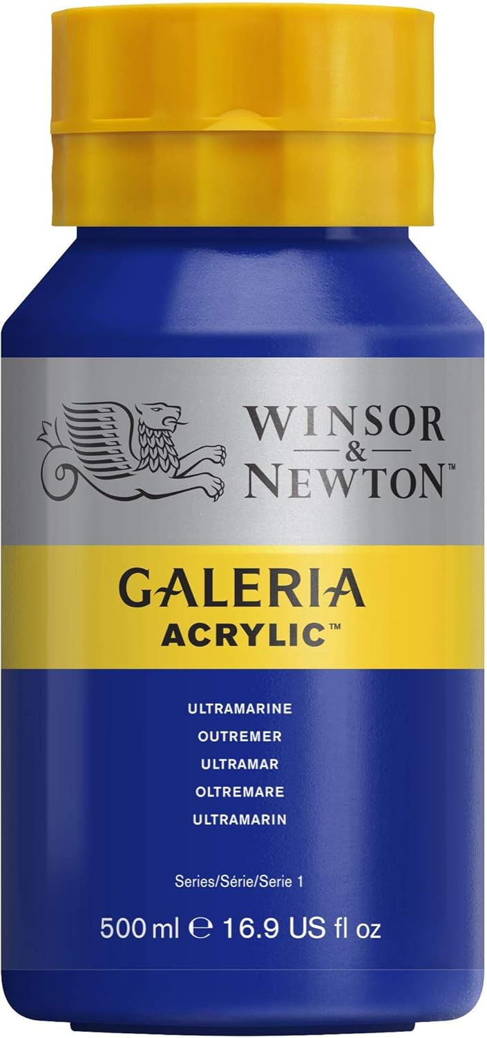 Winsor & Newton, Galeria Acrylic, Ultramarine, 500ml, 500 ml (Pack of 1)