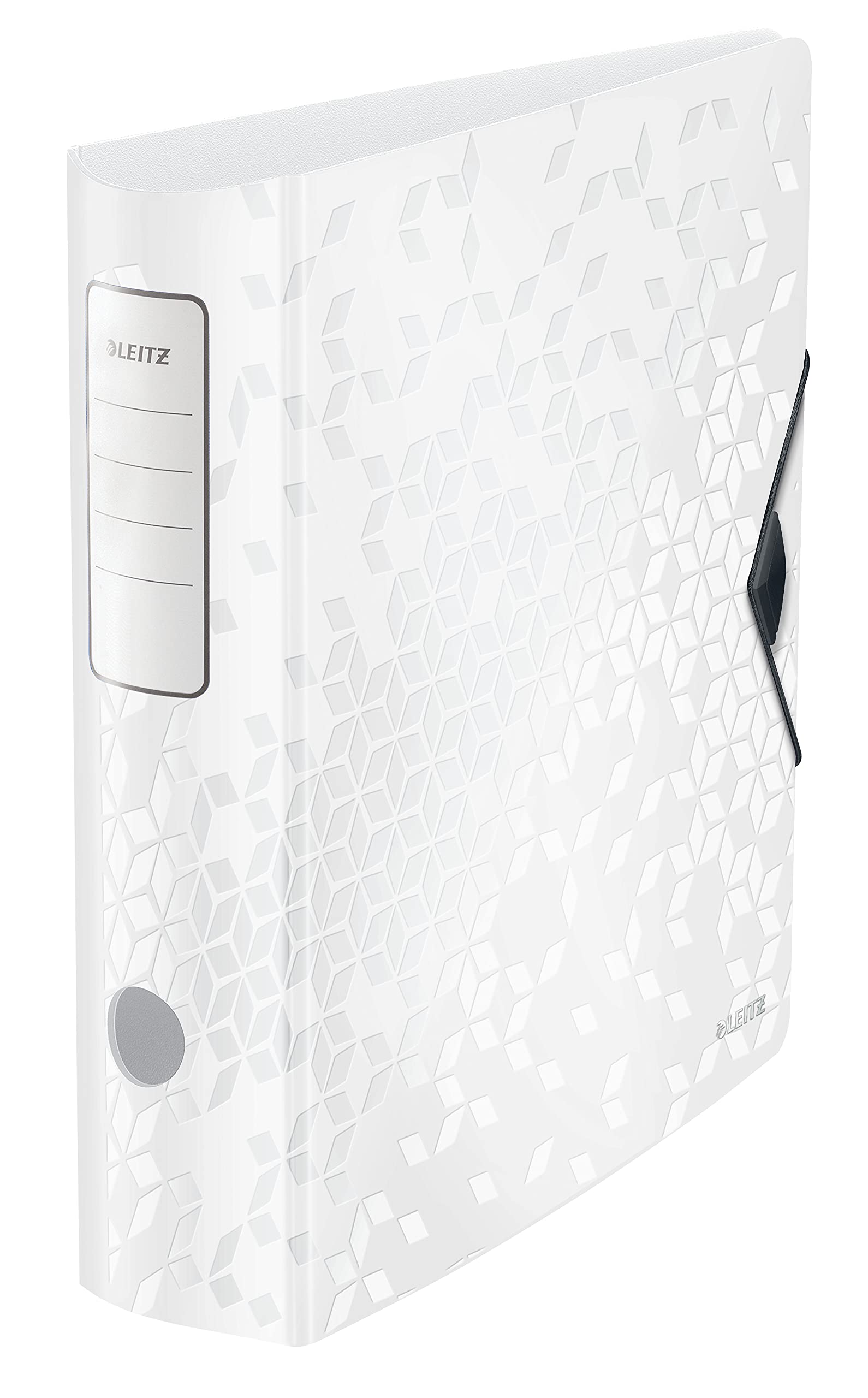 Leitz A4 Lever Arch File Active, White, Curved spine 75mm width, Elastic fastening, Light polyfoam, WOW Range, 11060001