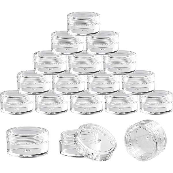 Envases De Vidrio Transparente Vacíos De 5g 10g 20g 30g 50g, Frascos Para Cosméticos, Crema, Loción, Polvo, Botellas, Tarros, Caja Para Ungüento De Viaje