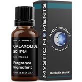 Mystic Moments | Galaxolide 50 IPM | 10ml | Clean Sweet Musk Aroma suits cosmetic, skincare, soap or fragrance formulation use.