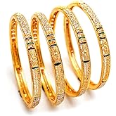 Jewar Bangles Indian Rajasthani Handmade Meena Work Gold Plated Ad Traditional Jewelry gifting wedding party (Stones with meena work-2, 2.8)