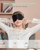 BeeVines Sleep Mask 2 Pack Mulberry Silk Eye Shades with Adjustable Strap view 8