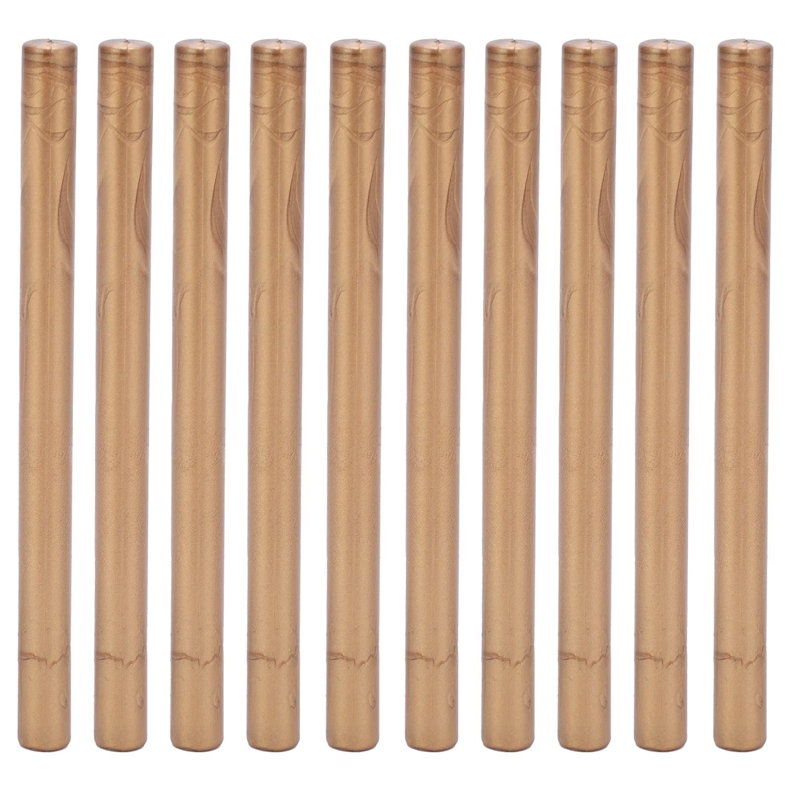 Sealing Wax Stick, 10Pcs Convenient Smokeless Flexible Hot Seal Sticks for DIY Wedding Invitation Decoration Envelopes Cards Wine Packages Gift Wrapping(Bronze gold)