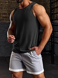 Runcati Men's Workout Tank Tops Sleeveless Ribbed