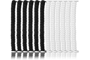 Xinjoduz 12 PCS Curly Shoelaces Stretch Shoe Laces No Tie Adults Curly Shoe Laces for Kids Tieless Shoelace Anti-Fall Elastic
