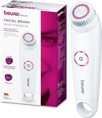 FC 45 cepillo limpiador facial eléctrico, limpieza profunda para una piel visiblemente suave y luminosa, rotación de 2 niveles, para todo tipo de piel, resistente al agua, blanco