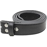 BC Belts Womens Thin Leather Belt Strap with Vintage Distressed Texture 1.25" Wide with Snaps