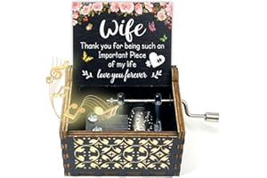 ukebobo Gifts for Wife, Thank You for Being Such an Important Piece Music Box, Wife Birthday Day Gift, Anniversary Valentine's Day Gifts for Husbands, You are My Sunshine Music Box-049