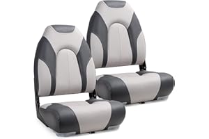 SUNDGORA Deluxe Marine High Back Folding Boat Seat,Stainless Steel Screws Included