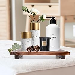 Renawe Farmhouse Bathroom Counter Tray Wood Display