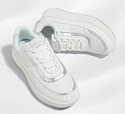 LUCKY STEP Women's Platform Sneakers Rhinestone