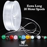 Habercrafts 0.5mm Clear Elastic Thread 20m Spool Beading Necklace Bracelet view 2
