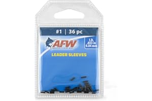 AFW American Fishing Wire Single Barrel Crimp Sleeves – Pro-Grade Strength, Versatile Use, Ideal for Rigging Fishing Leaders, Corrosion-Resistant Finish – Packaged for Angler's Choice (Retail, Bulk)