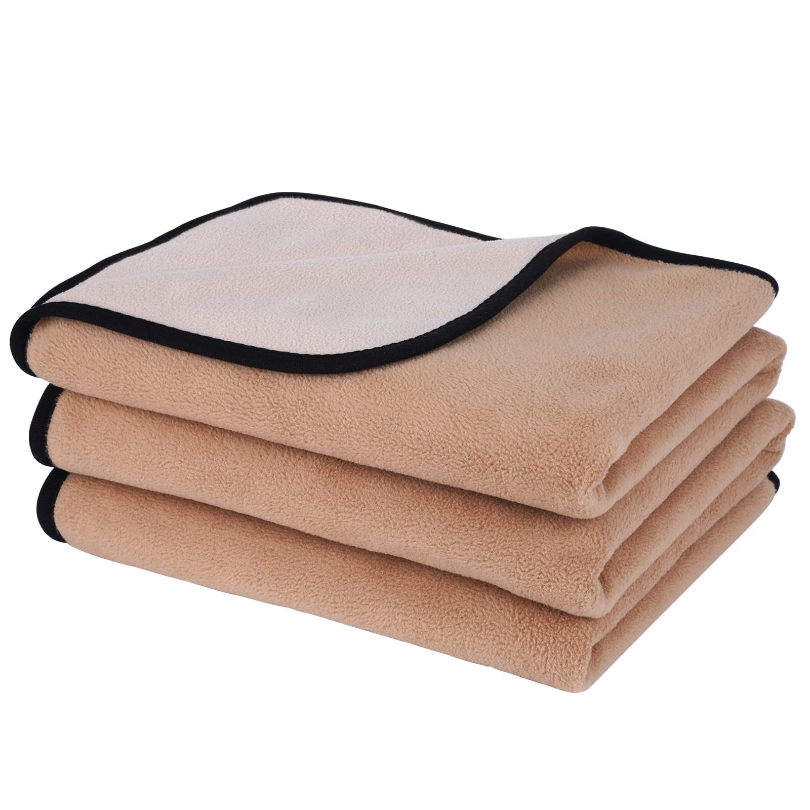 PETTOM Dog Blanket Waterproof Washable Reversible Polar Fleece Pet Throw Dog Blankets for Small Dogs & Cats, Protects Sofa Bed, Fluffy Soft Plush Throws 100 x 75 cm (40 x 30 in)