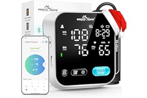 Bluetooth Blood Pressure Machine for Home Use – Easy@Home Smart BP Monitor with Free MyHeartPal App, Automatic Blood Pressure