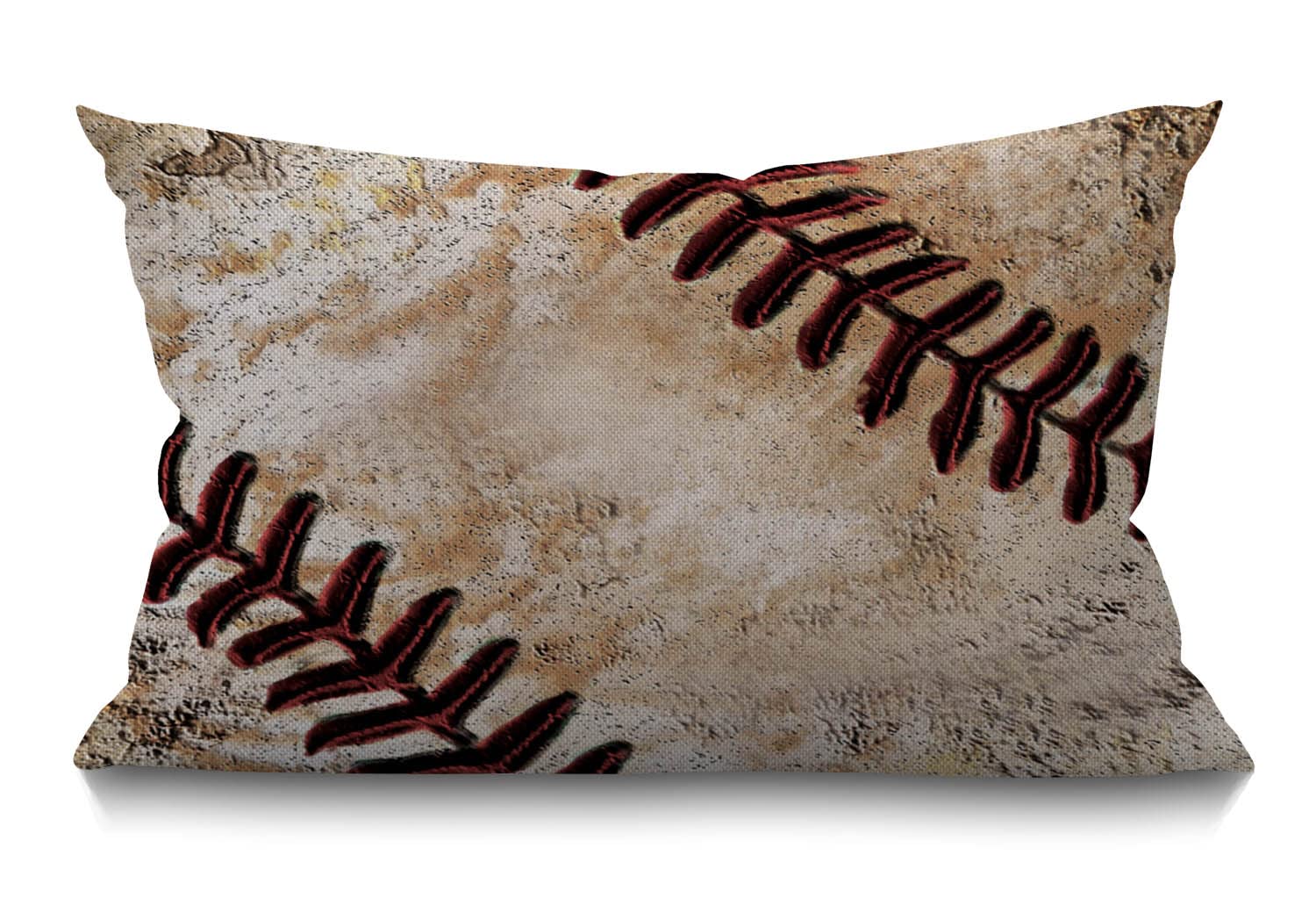 BGBDEIA Baseball Lumbar Cushion Cover 30X50cm 12x20 Inch Decorative Bedroom Living Room Vintage Baseball print Rectanglar Throw Pillow Cover for Bed Sofa Couch