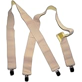 Holdup Under-Ups Suspenders for Men in Traditional X-Back Style with Patented Metal "No-Slip" clips