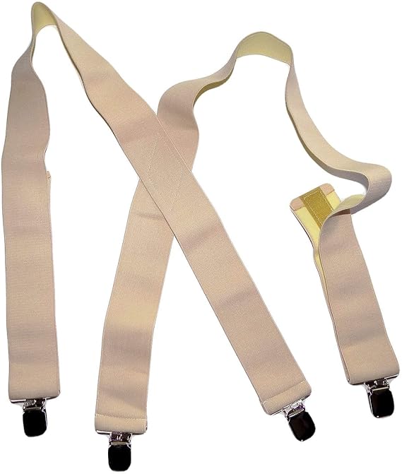 HoldUp Brand 2" Wide Undergarment Hidden Suspenders with Noslip Silver