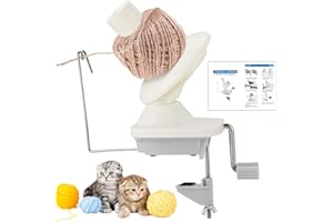 AMGSH Yarn Ball Winder Manual Winder Holder Hand-Operated Swift Yarn Fiber String Ball (Grey)