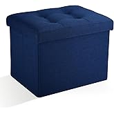 Docvania Ottoman Storage Ottoman Foot Rest Stool Foldable Bench Student Dormitory Bedroom and Entryway Storage 17 X 13 X 13