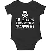 18 Years Until My First Tattoo - Funny Baby Essentials Bodysuit - Newborn Baby Boy Clothes