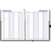 Business Appointment Book with 15-Minute Slots, Undated 2-Year Planner, Large Hardcover, Multiple Schedules, Daily/Hourly