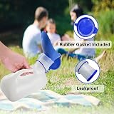 AWOKEN Unisex Portable Urinal Bottle 1000 ML with Lid Funnel Blue White view 5