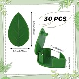 Cerolopy 30 Pcs Plant Climbing Wall Clips with Adhesive Green Leaf Shaped view 2