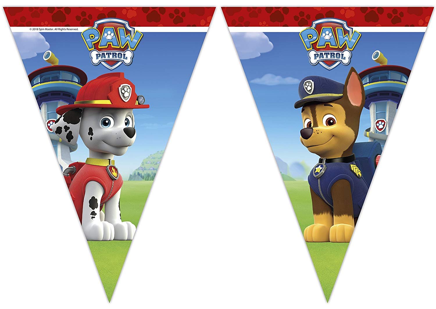 Spin Master PAW Patrol Triangle Flag Banner 9 flags