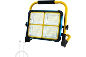 100W Solar LED Work Light Rechargeable 16500mAh 10000LM Magnetic Flood Light 4 Modes Portable Emergency Light with Battery/Ty