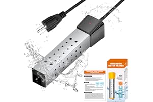 MUFUN Immersion Water Heater, 2000W Portable Bathtub Heater Submersible with 304 Stainless-Steel Guard, for Home Inflatable Pool Bucket Bathtub