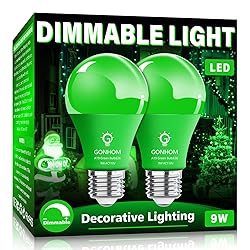 Gonhom A19 LED Green Light Bulb, 9W Equivalent to