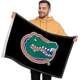 Victory Corps - Florida Gators College Sports Printed Flag - NCAA Licensed - Nylon - 2' x 3' School Banner (Black)