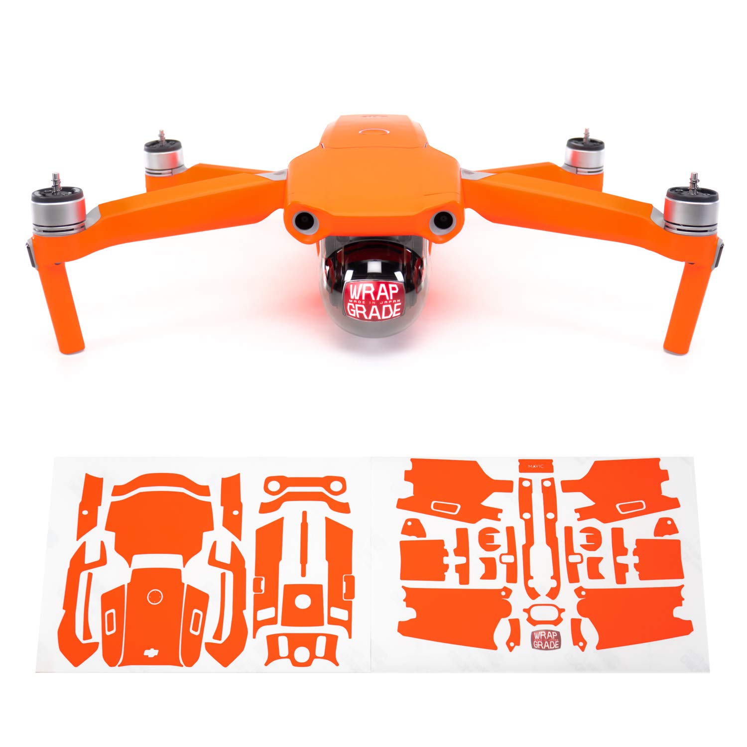 Wrapgrade Main Unit Skin Compatible with DJI Mavic Air 2 (NEON ORANGE)