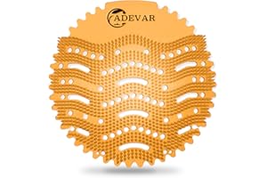 ADEVAR Urinal Screen Deodorizer,20 Pack Urinal Cakes Deodorizer Anti-Splash Bulk Fresh Urinal Mats Screens for Toilet Bathroom Restauran Office School Stadiums Mall Hotel(Orange)