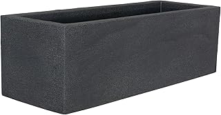 Lippert Pflanzkübel Kubus Blumentrog rechteck ca. 80x30x27 cm anthrazit