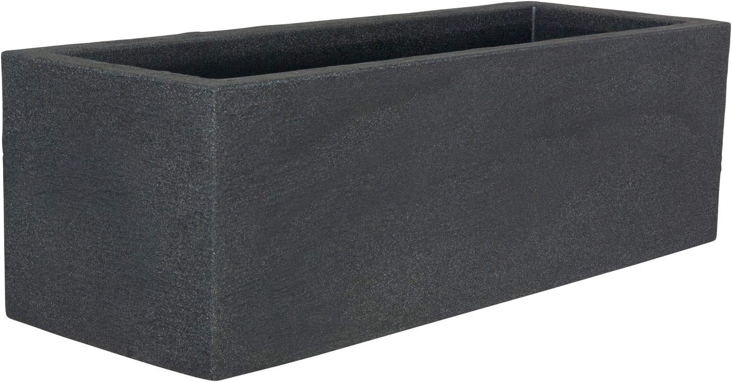 Lippert Pflanzkübel Kubus Blumentrog rechteck ca. 80x30x27 cm anthrazit