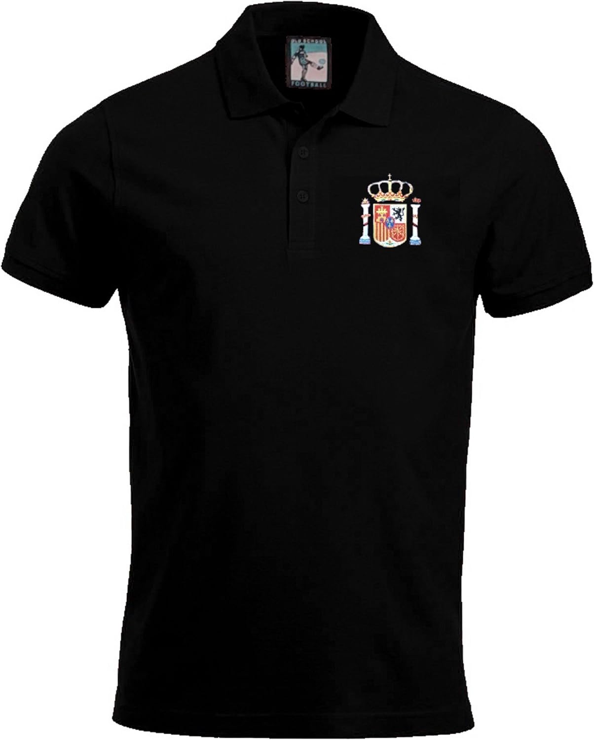 Spain Retro Football Polo Embroidered Logo Amazon.co.uk Sports