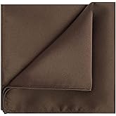 KissTies 1PC/6PCS Satin Pocket Square Solid Color Handkerchief + Gift Box