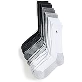 POLO RALPH LAUREN Men's Performance Crew Socks 6 Pack, Multi Whast, 10-13