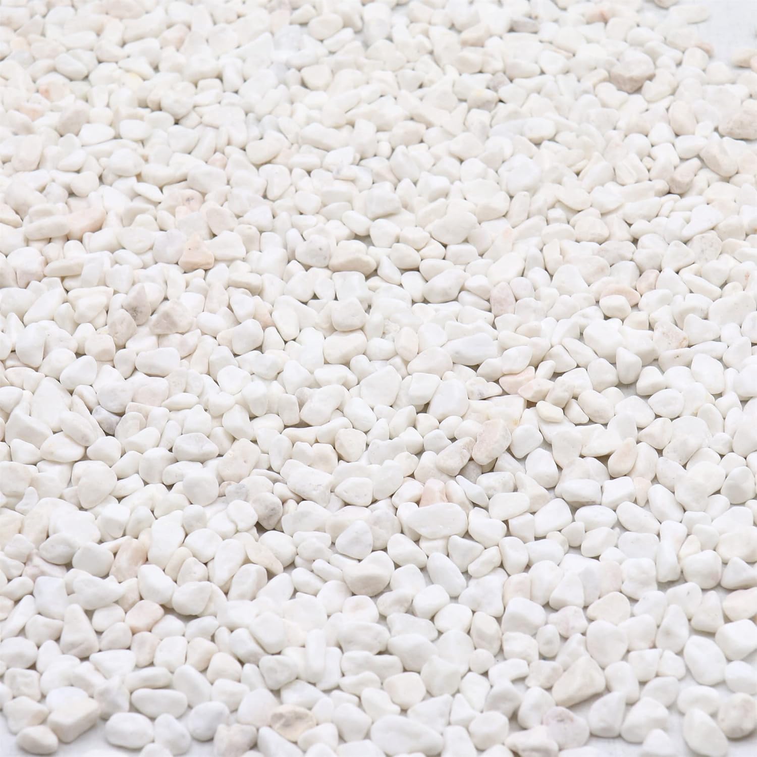 Hardscaping Materials - Premium Pebbles White Rocks. White Decorative Pebbles. 1/5 Inch – 2 lbs for Garden, Landscaping, Indoor, Vase fillers, Crafting, Succulents, pots, Plants (Mini (0.2 Inch), White - Tumbled, 2)