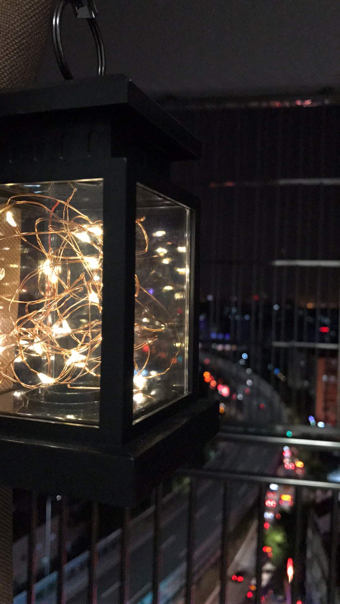 Tinpa Solar Lantern Lights Outdoor Fairy String Lights,Hanging lamp Copper Wire for Front Door, Yard, Garage, Deck, Porch, Shed, Walkway