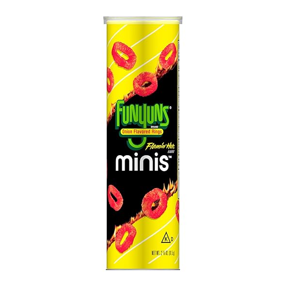 MINIS, FUNYUNS FLAMIN HOT, 2.875 OUNCE CANISTER