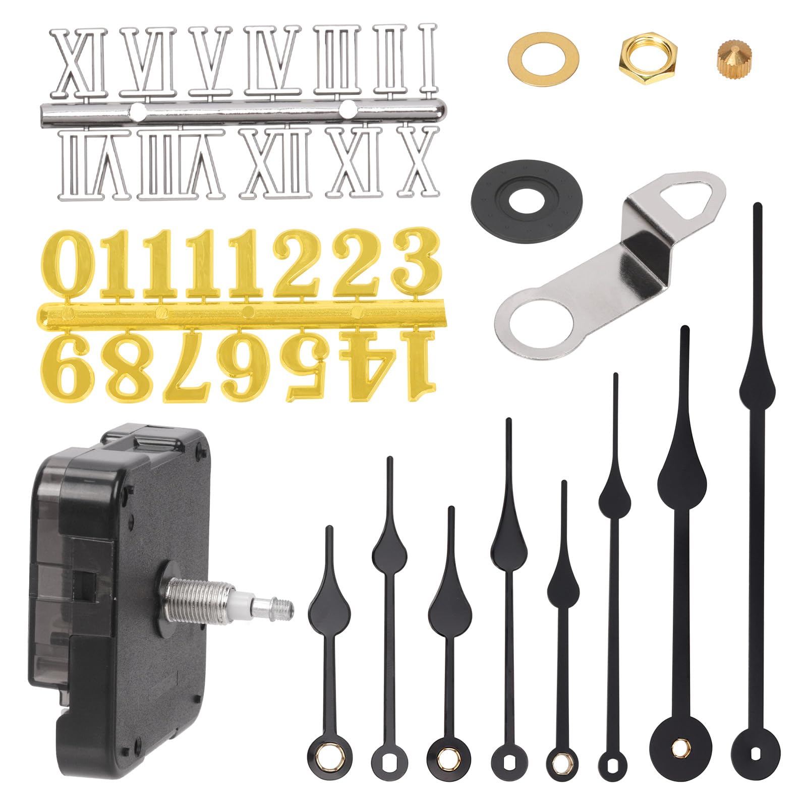 Tanstic Quartz DIY Wall Clock Movement Mechanism Clock Repair Parts Replacement Clock Movement Mechanism with Shaft Length 29/32 Inch