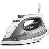 BLACK+DECKER Light 'N Easy Steam Iron with Stainless Soleplate | Steam iron with spray mist, anti-drip system, stainless soleplate and auto shutoff for smooth results.