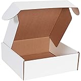 BOX USA BMFL12124 12"L x 12"W x 4"H, White