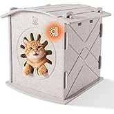 Apasiri Cat Houses for Indoor Cats: Felt Cat House Cave Cathouse, Scratch-Resistant Warm Insulated Covered, Hideaway Tent for Anxiety Relief Gift