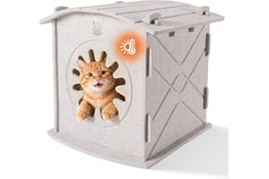 Apasiri Cat Houses for Indoor Cats: Felt Cat House Cave Cathouse, Scratch-Resistant Warm Insulated Covered, Hideaway Tent for Anxiety Relief Gift